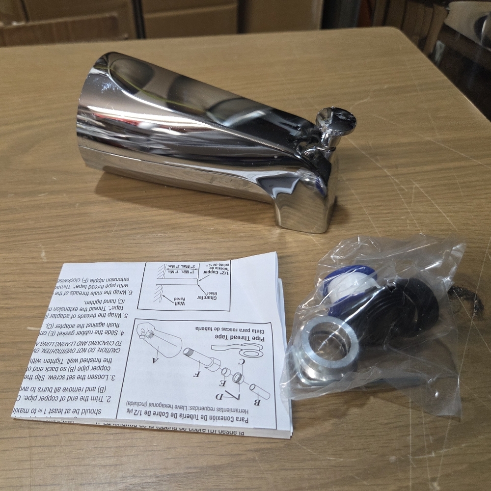 Everbilt Tub Spout Chrome Grey